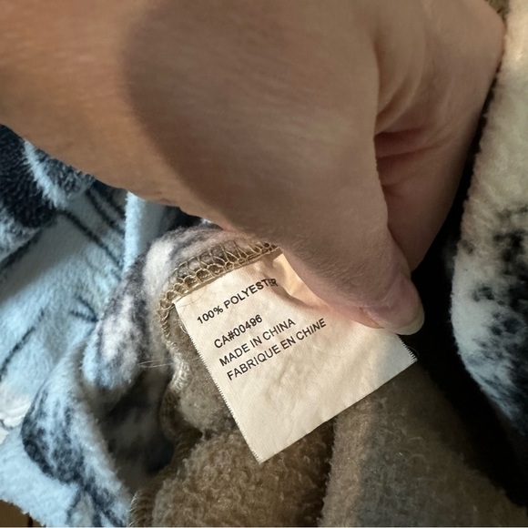 Vintage Women’s Black Wolves Tan Fleece Teddy Zip-Up Jacket Nature Size XL - Picture 12 of 13